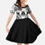 New Caledonia Day Family Matching Short Sleeve Bodycon Dress and Hawaiian Shirt Polynesian Curves White Color - Polynesian Pride