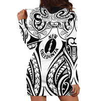 New Caledonia Day Hoodie Dress Polynesian Curves White Color - Polynesian Pride