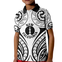 New Caledonia Day Kid Polo Shirt Polynesian Curves White Color - Polynesian Pride
