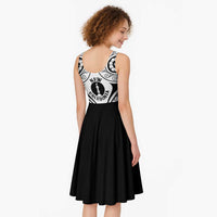 New Caledonia Day Midi Dress Polynesian Curves White Color - Polynesian Pride