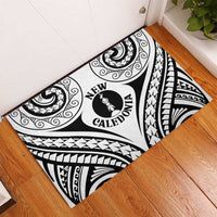 New Caledonia Day Rubber Doormat Polynesian Curves White Color - Polynesian Pride