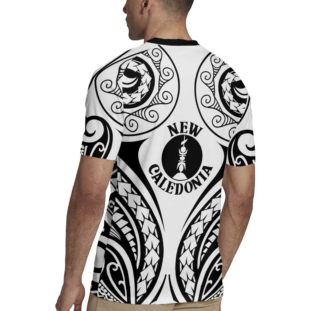 New Caledonia Day Rugby Jersey Polynesian Curves White Color - Polynesian Pride