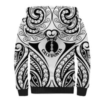 New Caledonia Day Sherpa Hoodie Polynesian Curves White Color - Polynesian Pride