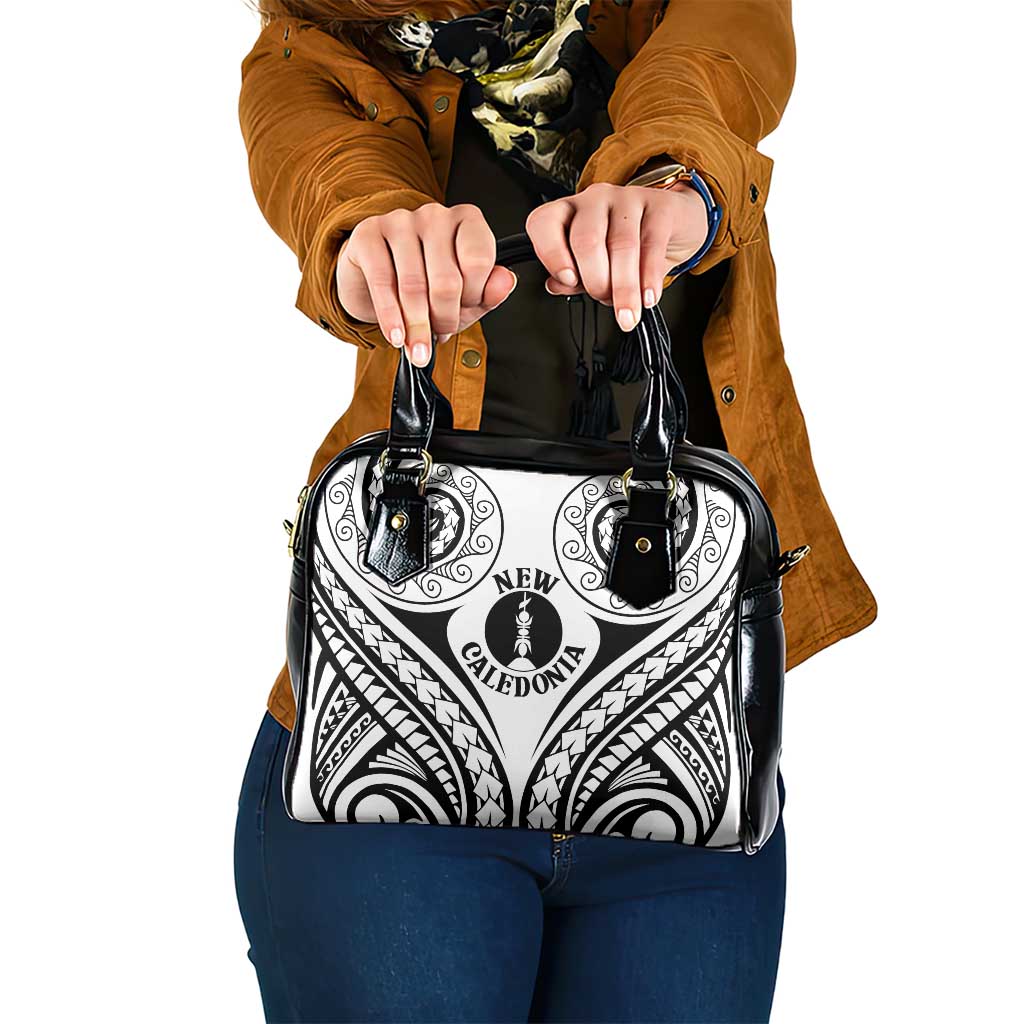 New Caledonia Day Shoulder Handbag Polynesian Curves White Color LT05 One Size White - Polynesian Pride