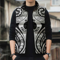 New Caledonia Day Sleeveless Puffer Jacket Polynesian Curves White Color LT05 - Polynesian Pride