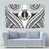 New Caledonia Day Tapestry Polynesian Curves White Color - Polynesian Pride