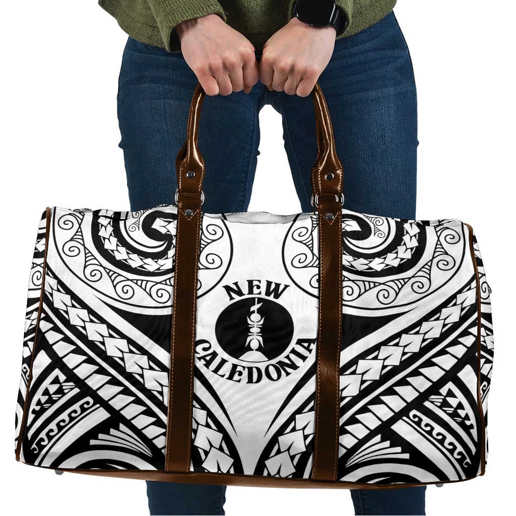 New Caledonia Day Travel Bag Polynesian Curves White Color - Polynesian Pride