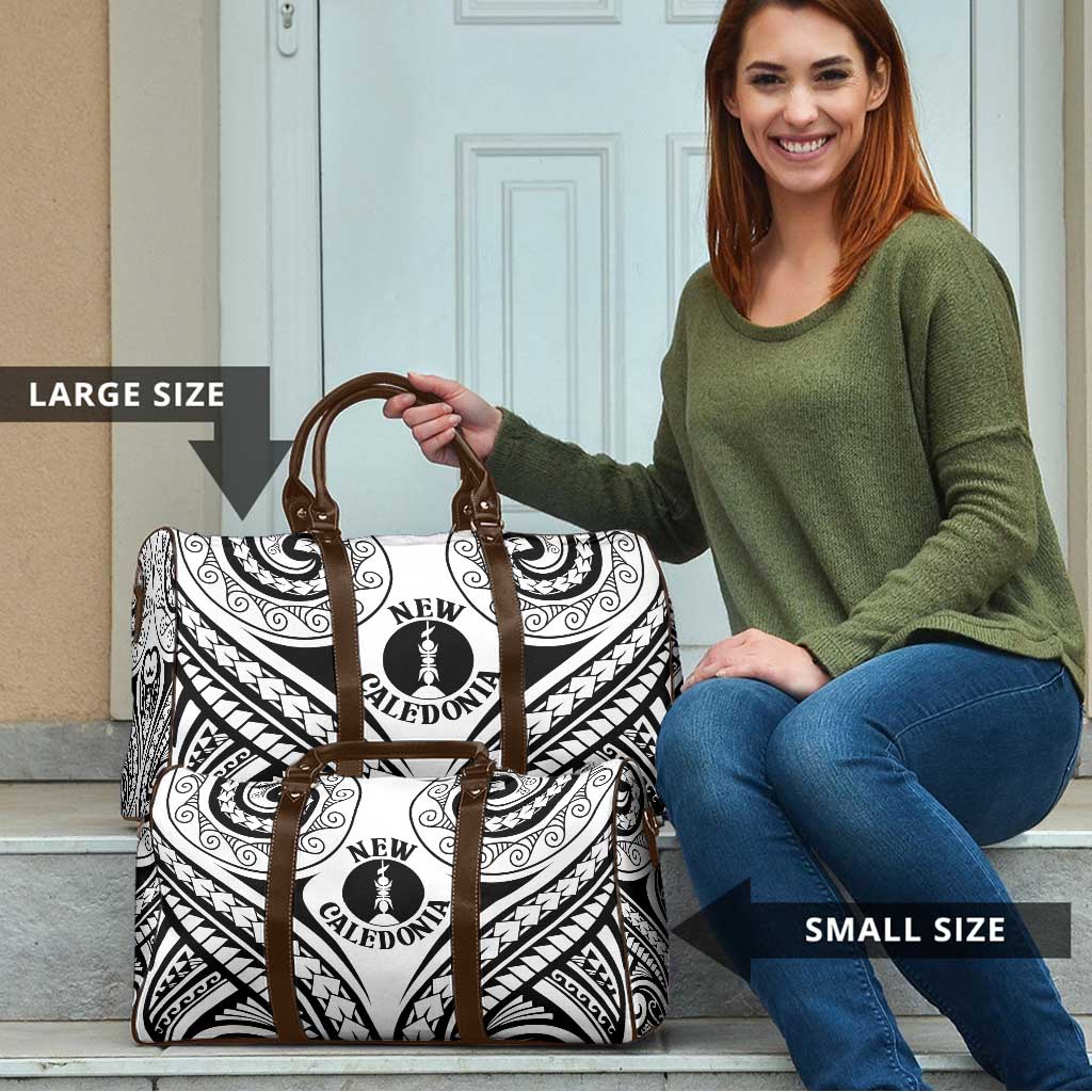 New Caledonia Day Travel Bag Polynesian Curves White Color - Polynesian Pride