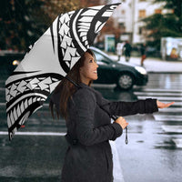 New Caledonia Day Umbrella Polynesian Curves White Color - Polynesian Pride