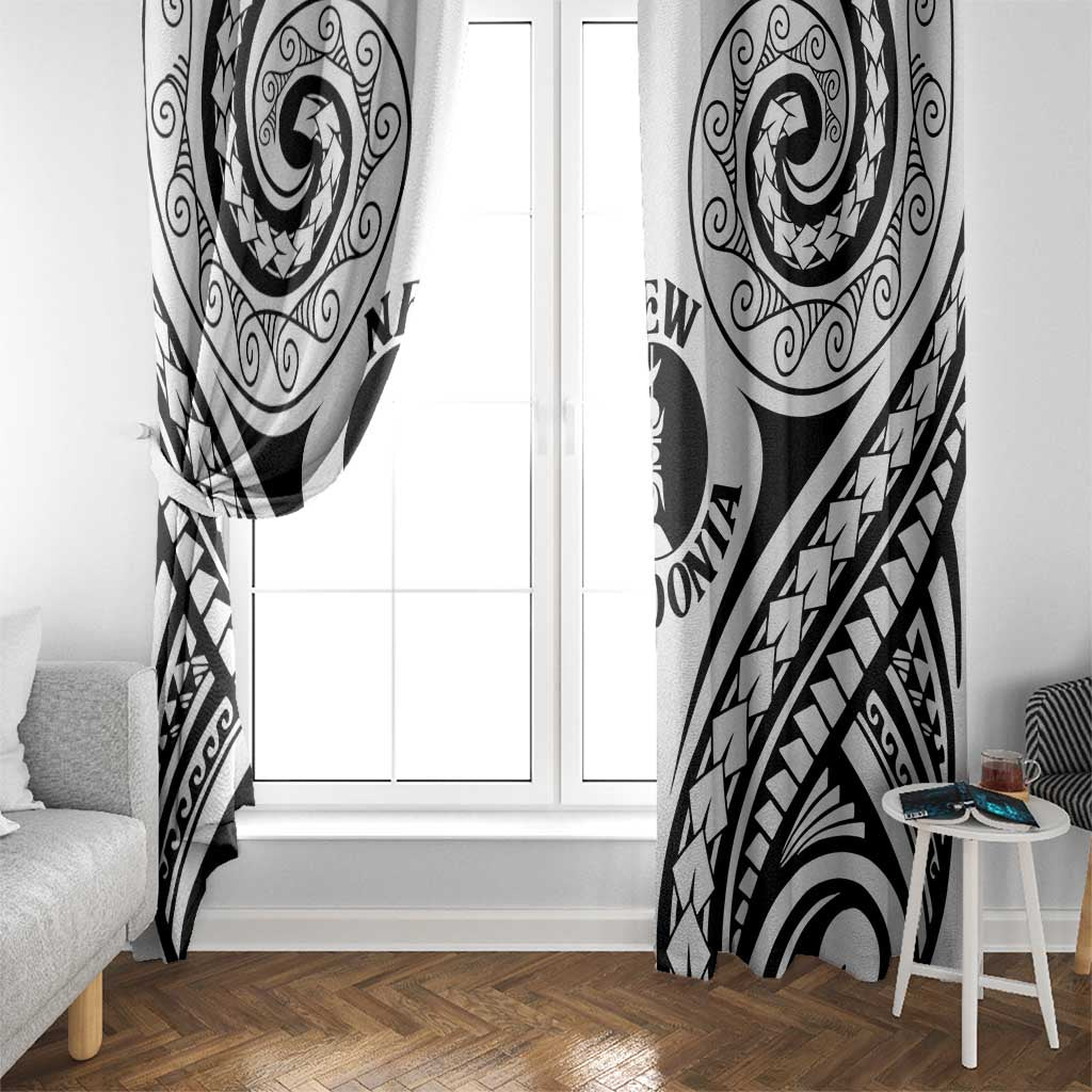 New Caledonia Day Window Curtain Polynesian Curves White Color - Polynesian Pride
