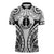 New Caledonia Day Zipper Polo Shirt Polynesian Curves White Color - Polynesian Pride