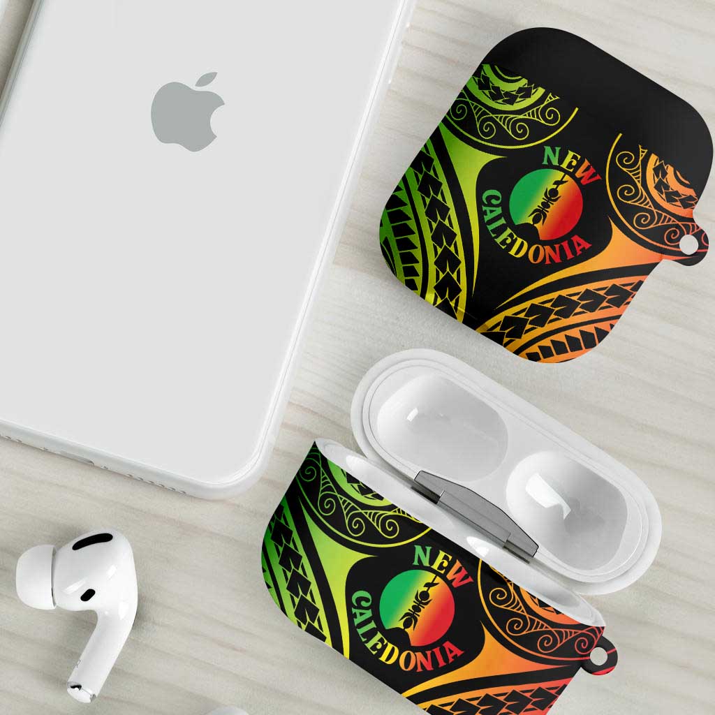 New Caledonia Day AirPods Case Polynesian Curves Reggae Color - Polynesian Pride