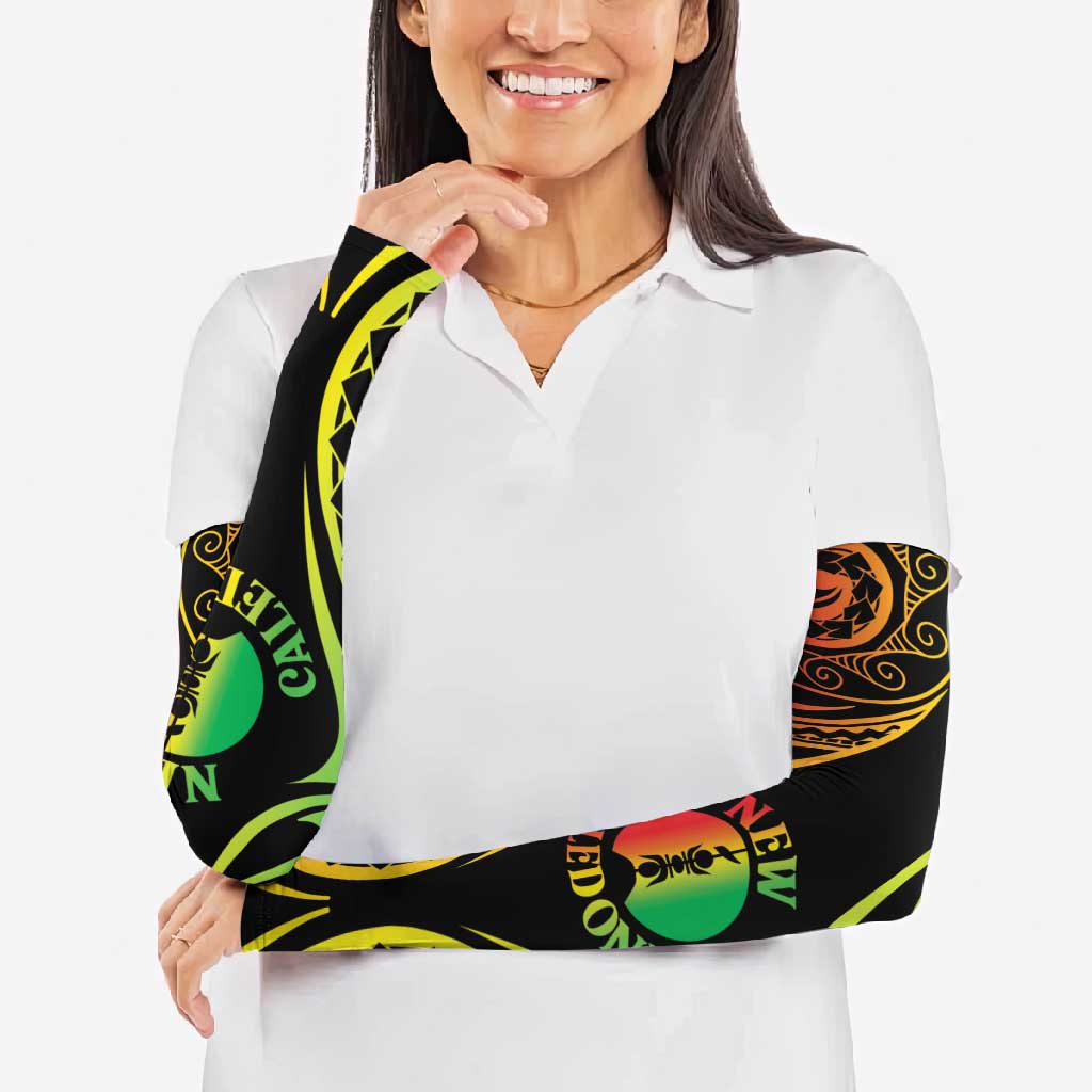New Caledonia Day Arm Sleeves Polynesian Curves Reggae Color LT05 - Polynesian Pride