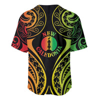 New Caledonia Day Baseball Jersey Polynesian Curves Reggae Color - Polynesian Pride