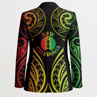 New Caledonia Day Blazer Polynesian Curves Reggae Color - Polynesian Pride