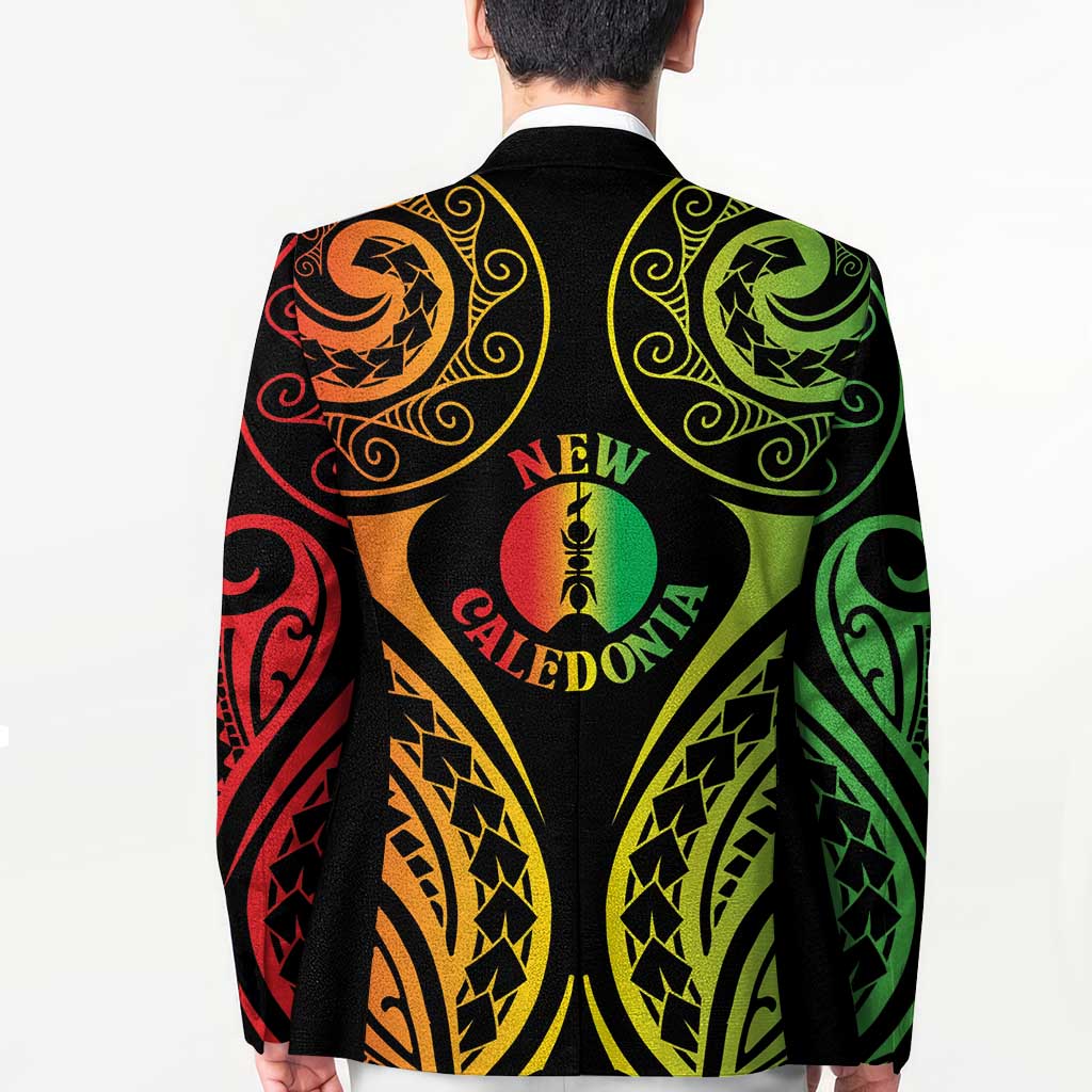 New Caledonia Day Blazer Polynesian Curves Reggae Color - Polynesian Pride