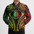 New Caledonia Day Bomber Puffer Jacket Polynesian Curves Reggae Color - Polynesian Pride
