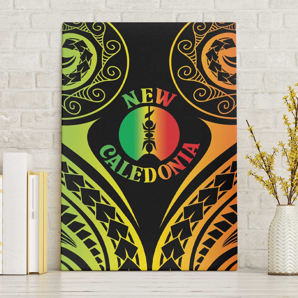 New Caledonia Day Canvas Wall Art Polynesian Curves Reggae Color - Polynesian Pride