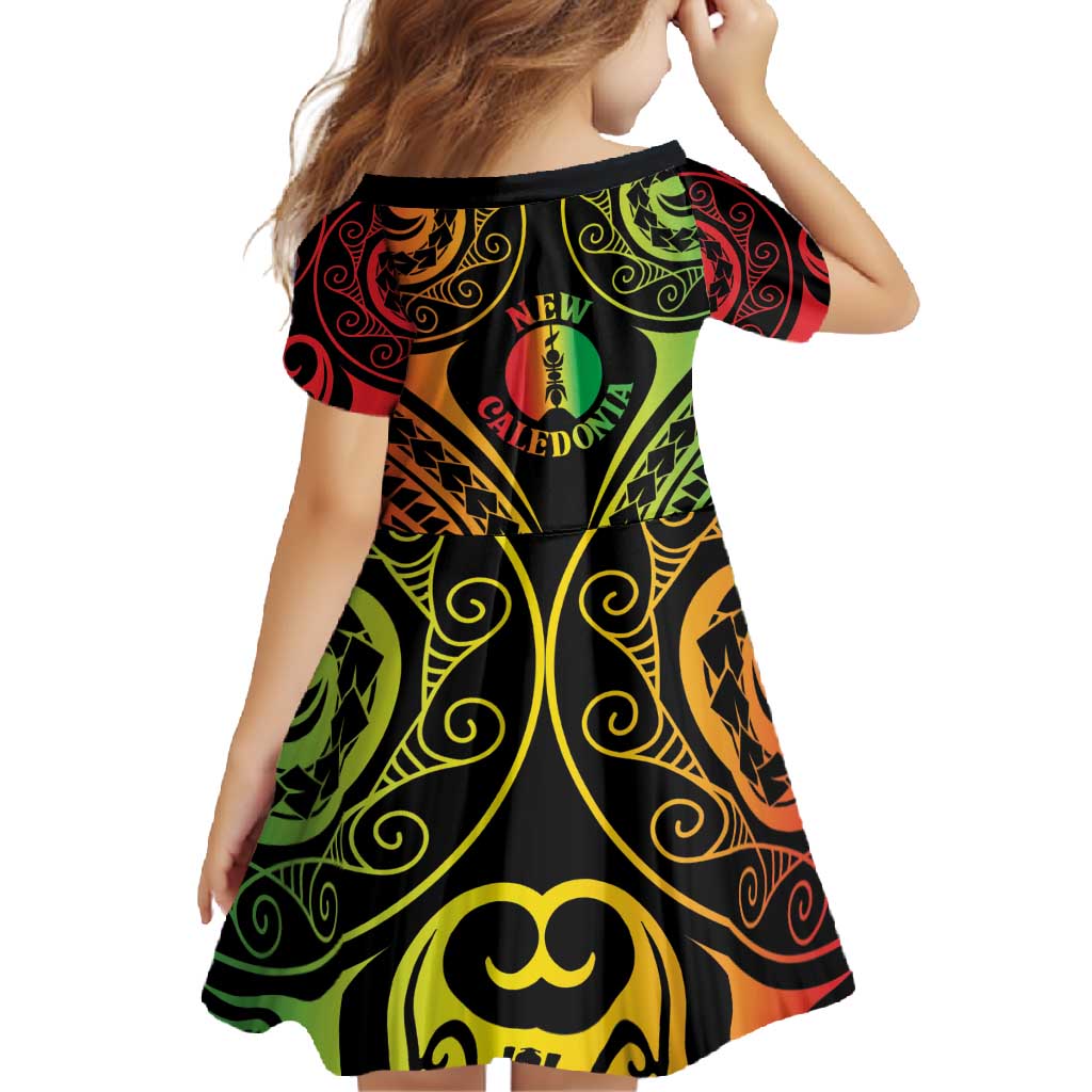 New Caledonia Day Family Matching Off Shoulder Maxi Dress and Hawaiian Shirt Polynesian Curves Reggae Color - Polynesian Pride