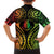 New Caledonia Day Family Matching Off Shoulder Short Dress and Hawaiian Shirt Polynesian Curves Reggae Color - Polynesian Pride