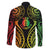 New Caledonia Day Family Matching Off Shoulder Short Dress and Hawaiian Shirt Polynesian Curves Reggae Color - Polynesian Pride