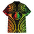New Caledonia Day Family Matching Short Sleeve Bodycon Dress and Hawaiian Shirt Polynesian Curves Reggae Color - Polynesian Pride