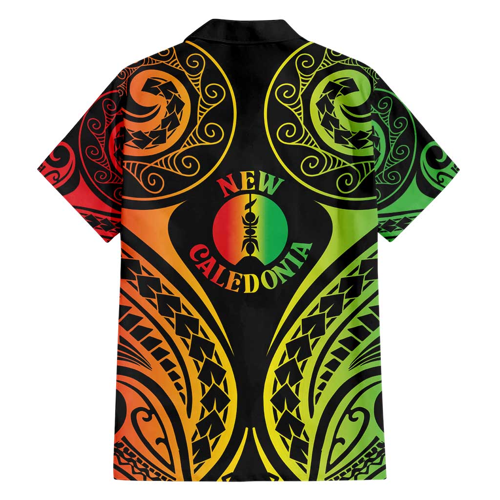 New Caledonia Day Hawaiian Shirt Polynesian Curves Reggae Color LT05 - Polynesian Pride