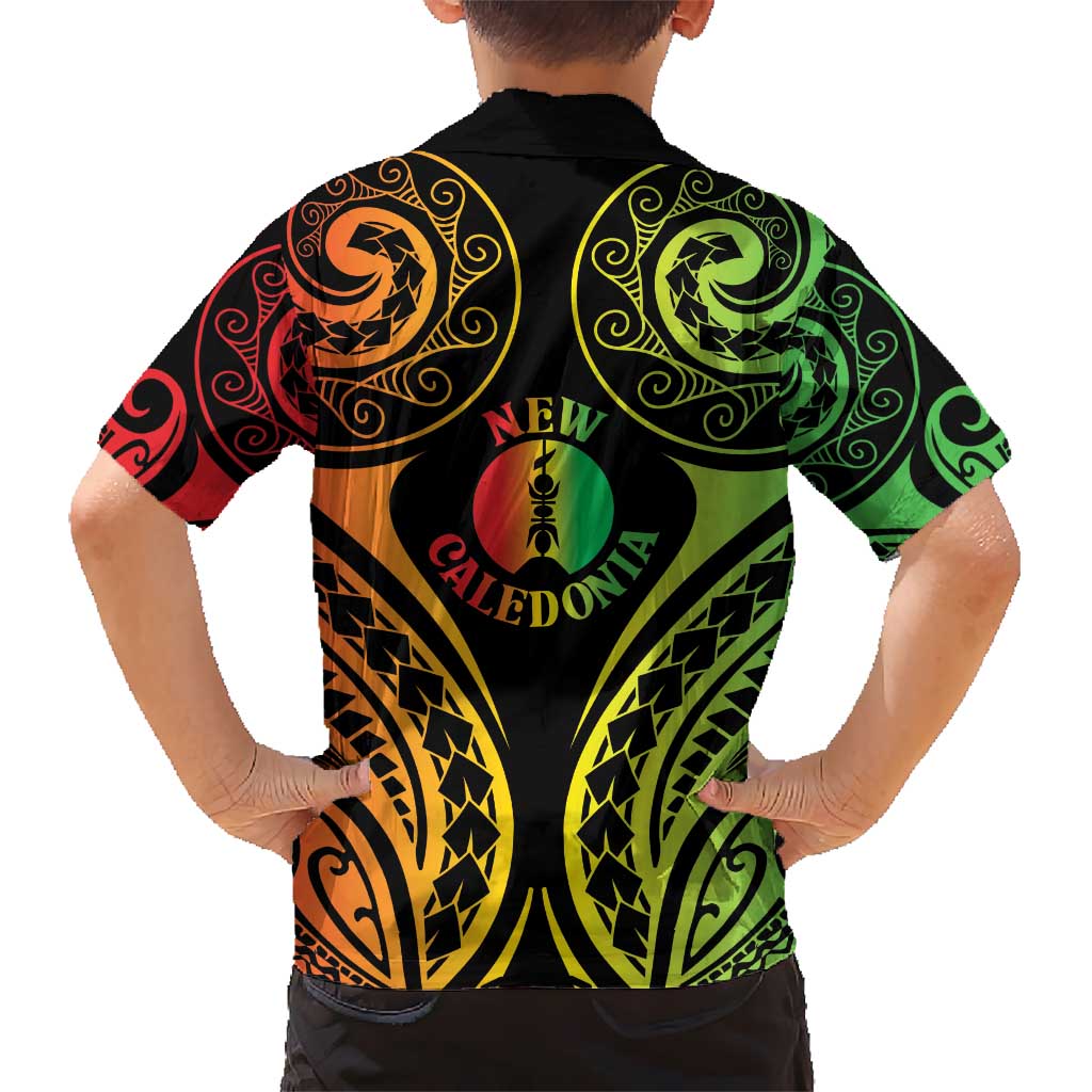 New Caledonia Day Hawaiian Shirt Polynesian Curves Reggae Color LT05 - Polynesian Pride