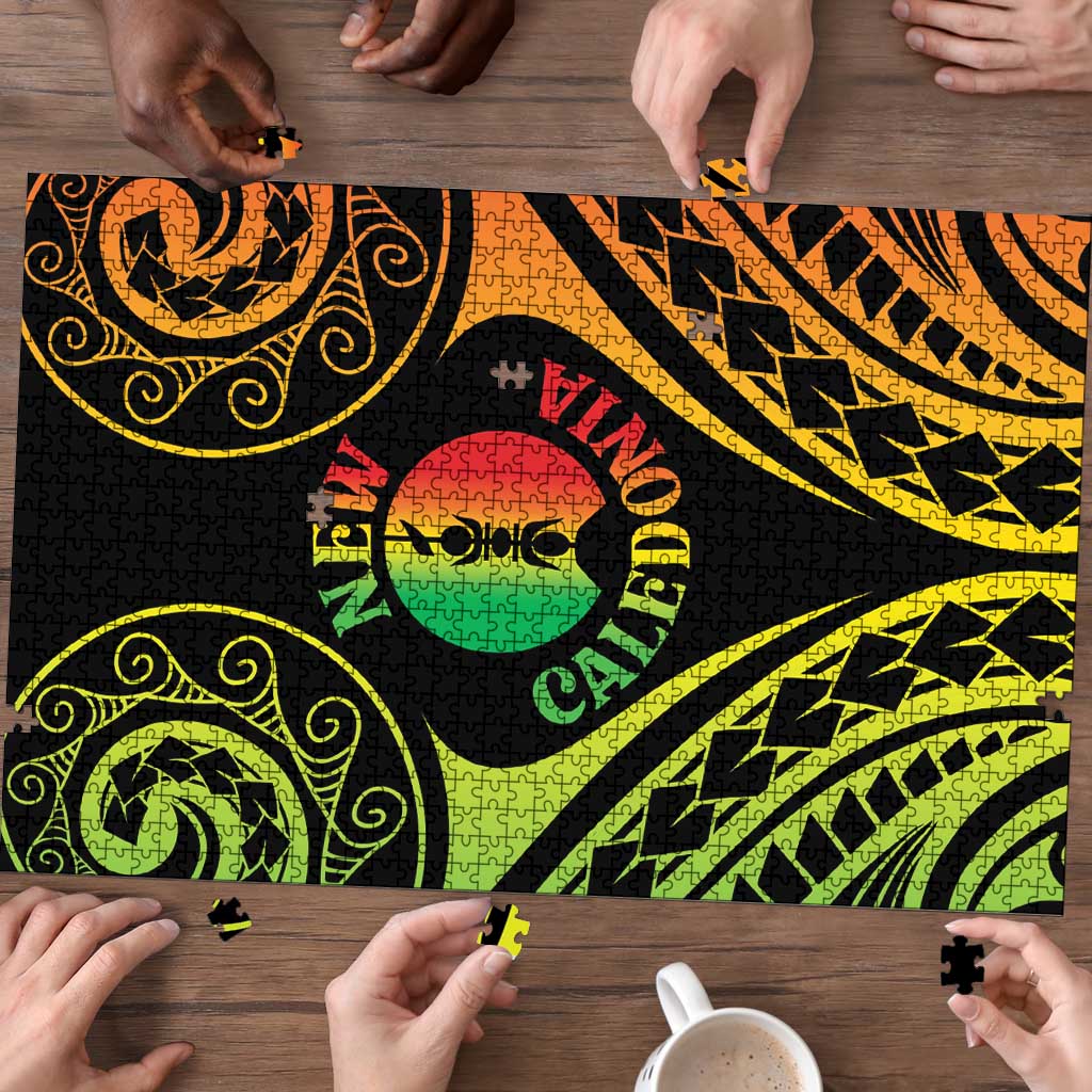 New Caledonia Day Puzzle Polynesian Curves Reggae Color LT05 - Polynesian Pride