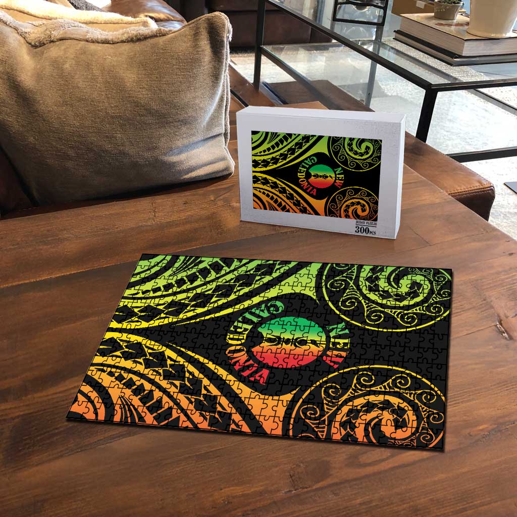 New Caledonia Day Puzzle Polynesian Curves Reggae Color LT05 - Polynesian Pride