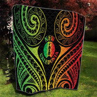 New Caledonia Day Quilt Polynesian Curves Reggae Color - Polynesian Pride
