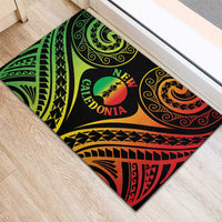 New Caledonia Day Rubber Doormat Polynesian Curves Reggae Color LT05 - Polynesian Pride