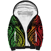 New Caledonia Day Sherpa Hoodie Polynesian Curves Reggae Color LT05 Unisex Reggae - Polynesian Pride