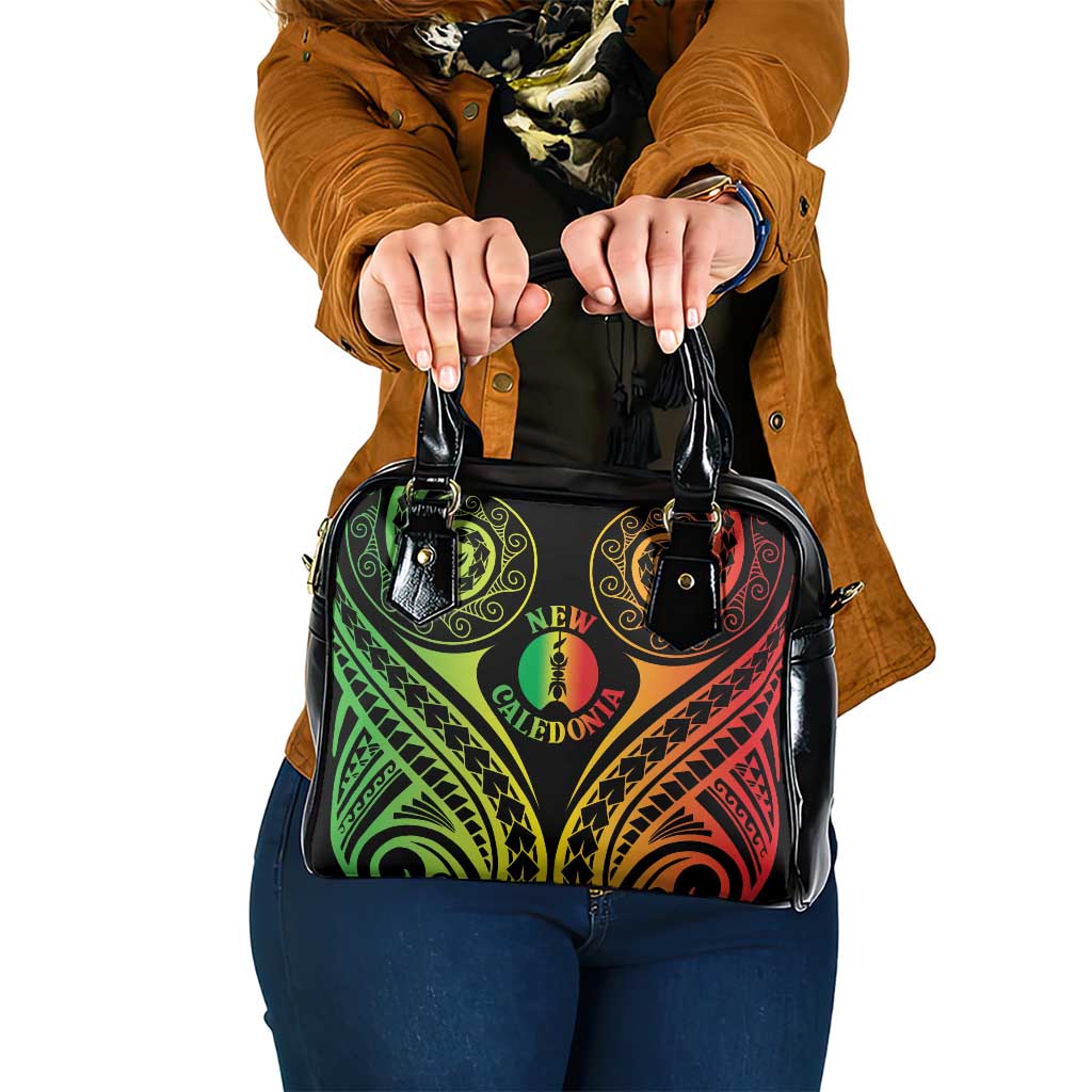 New Caledonia Day Shoulder Handbag Polynesian Curves Reggae Color LT05 One Size Reggae - Polynesian Pride