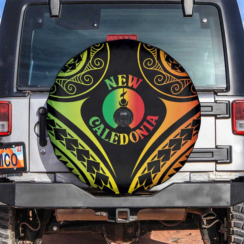 New Caledonia Day Spare Tire Cover Polynesian Curves Reggae Color LT05 Reggae - Polynesian Pride