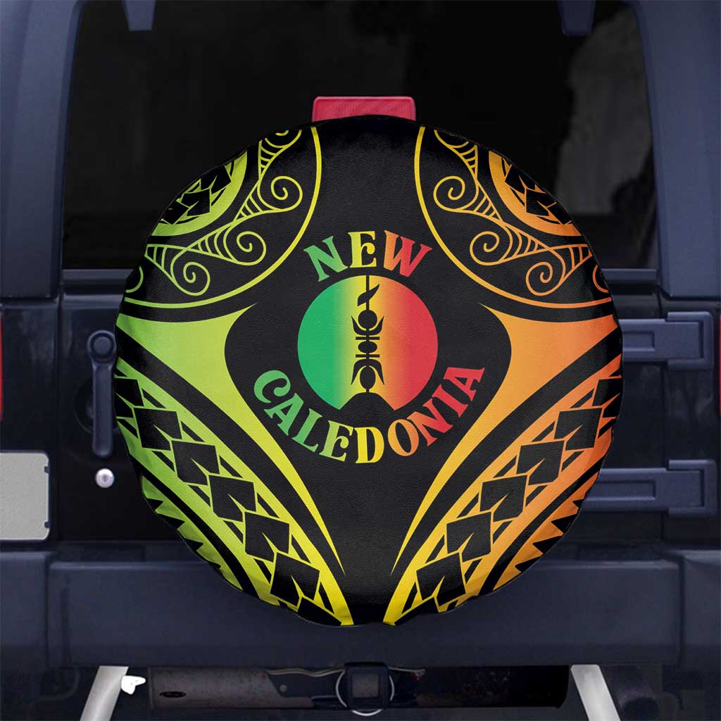 New Caledonia Day Spare Tire Cover Polynesian Curves Reggae Color LT05 No hole Reggae - Polynesian Pride
