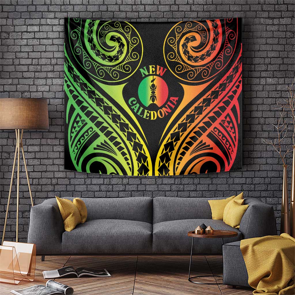 New Caledonia Day Tapestry Polynesian Curves Reggae Color LT05 Reggae - Polynesian Pride