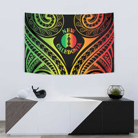 New Caledonia Day Tapestry Polynesian Curves Reggae Color - Polynesian Pride