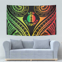 New Caledonia Day Tapestry Polynesian Curves Reggae Color - Polynesian Pride