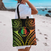 New Caledonia Day Tote Bag Polynesian Curves Reggae Color - Polynesian Pride