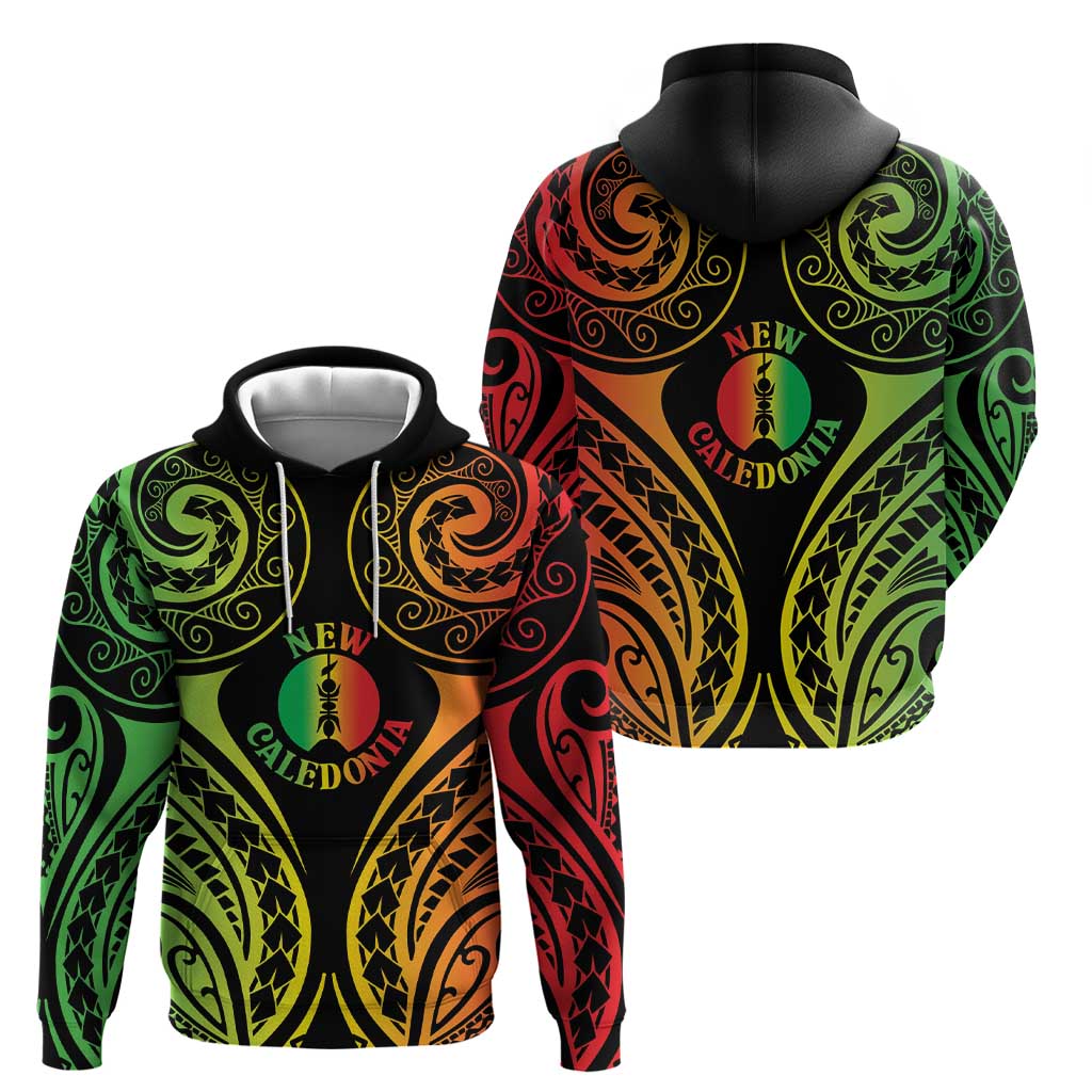 New Caledonia Day Zip Hoodie Polynesian Curves Reggae Color LT05 - Polynesian Pride