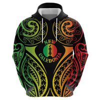 New Caledonia Day Zip Hoodie Polynesian Curves Reggae Color LT05 - Polynesian Pride