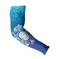 Marshall Islands Manit Day Arm Sleeves Tribal Dolphin With Marshall Seal - Polynesian Pride