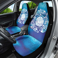 Marshall Islands Manit Day Car Seat Cover Tribal Dolphin With Marshall Seal - Polynesian Pride