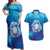 Marshall Islands Manit Day Couples Matching Off Shoulder Maxi Dress and Hawaiian Shirt Tribal Dolphin With Marshall Seal - Polynesian Pride