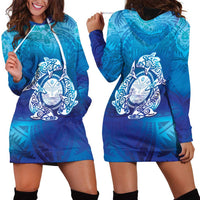 Marshall Islands Manit Day Hoodie Dress Tribal Dolphin With Marshall Seal - Polynesian Pride