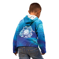 Marshall Islands Manit Day Kid Hoodie Tribal Dolphin With Marshall Seal - Polynesian Pride