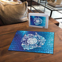 Marshall Islands Manit Day Puzzle Tribal Dolphin With Marshall Seal - Polynesian Pride