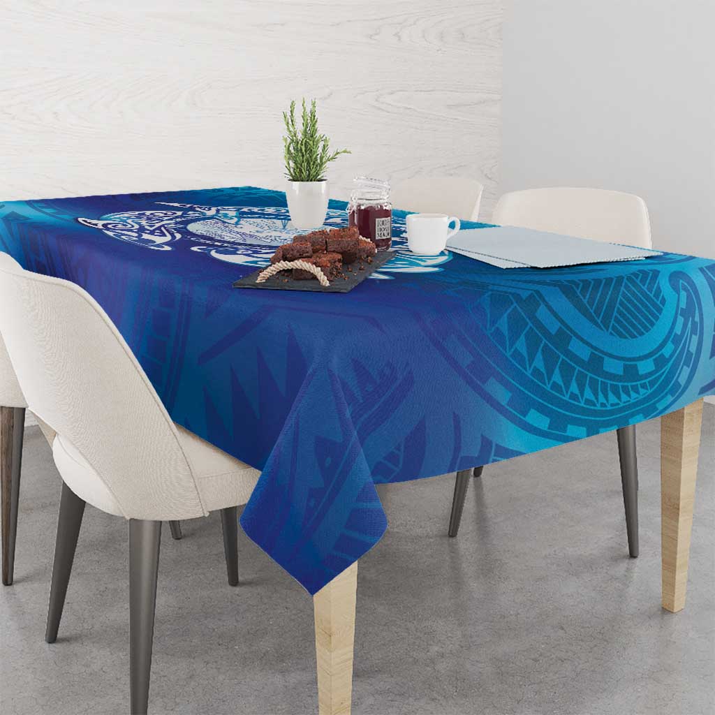 Marshall Islands Manit Day Tablecloth Tribal Dolphin With Marshall Seal - Polynesian Pride