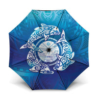 Marshall Islands Manit Day Umbrella Tribal Dolphin With Marshall Seal - Polynesian Pride